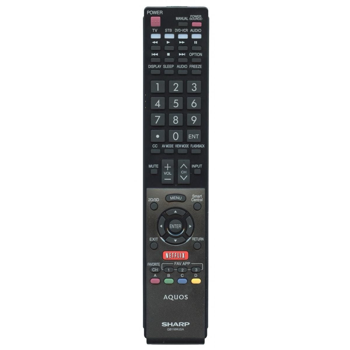 Télécommande pour téléviseur Sharp GB118WJSA