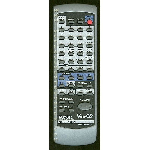 Télécommande audio Sharp RRMCG0024SJSB