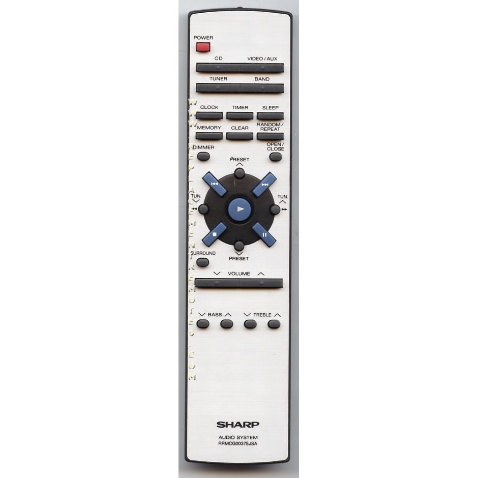 Control remoto de audio Sharp RRMCG0037SJSA