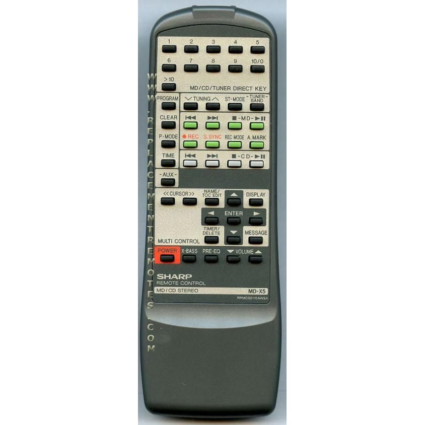 Sharp RRMCG0110AWSA Audio Remote Control
