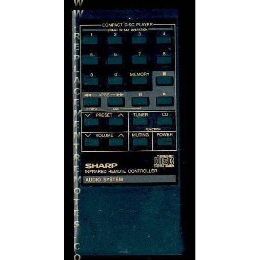 Sharp RRMCG0112AFSA Audio Remote Control