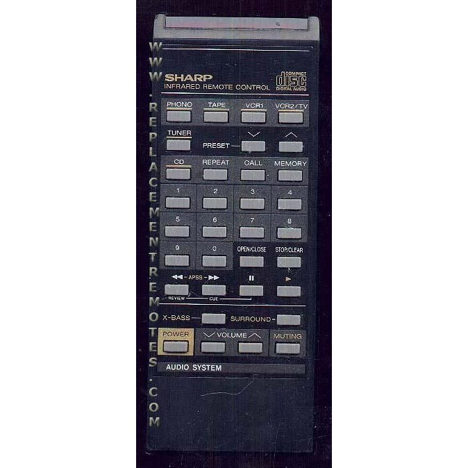 Sharp RRMCG0145AFSA CD Remote Control