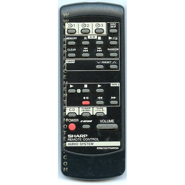 Sharp RRMCG0179AWSA Audio Remote Control