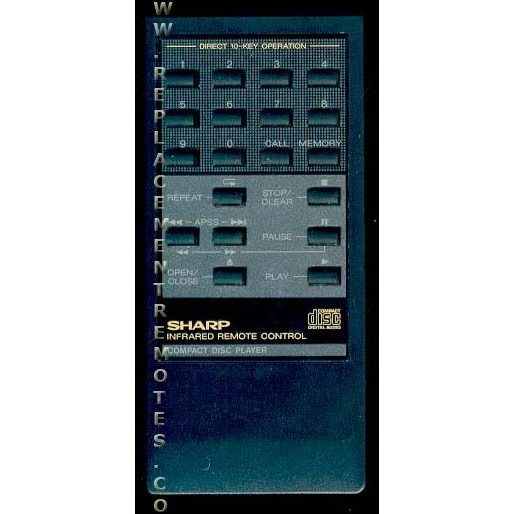 Sharp RRMCG0197AFSA Audio Remote Control