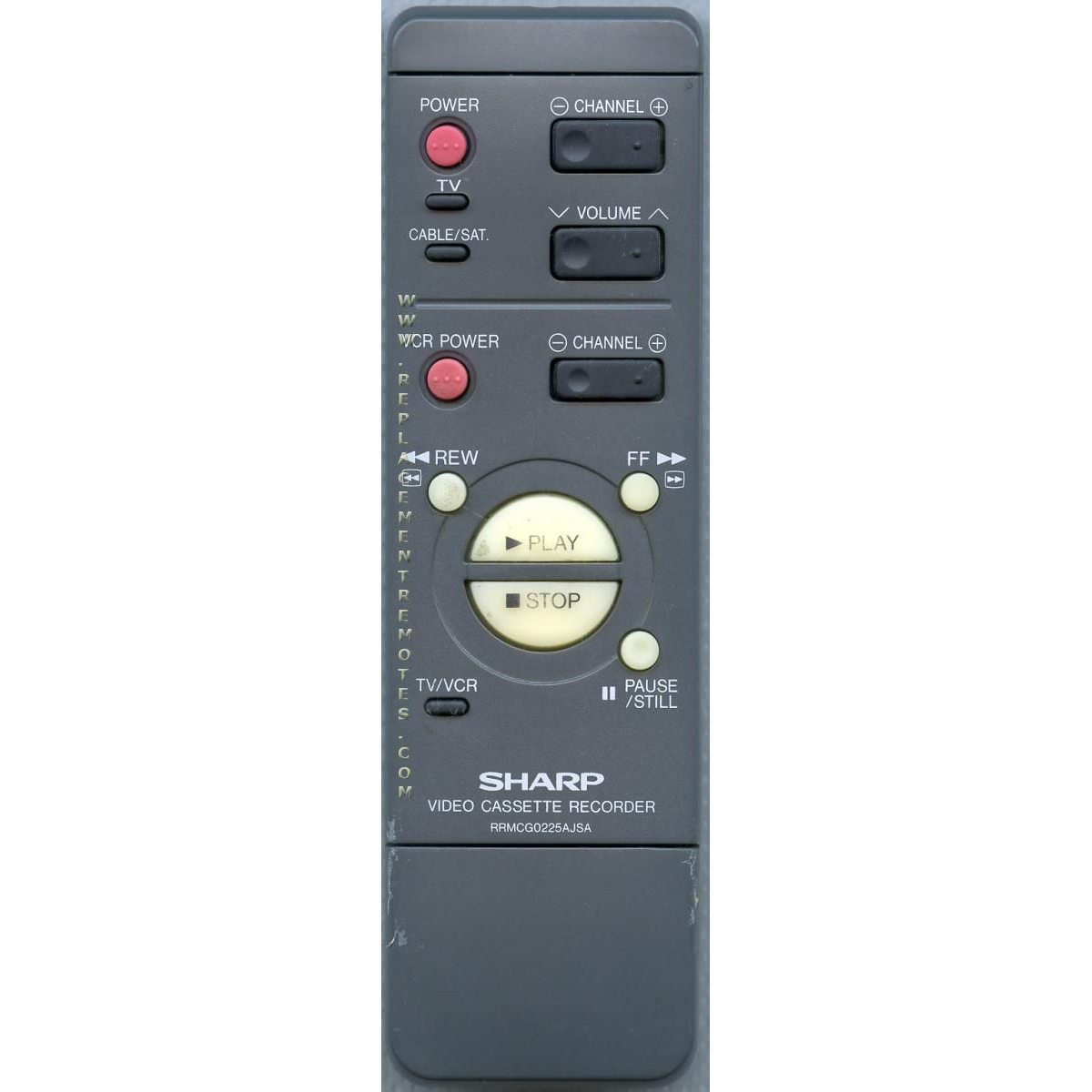 Sharp RRMCG0225AJSA VCR Remote Control