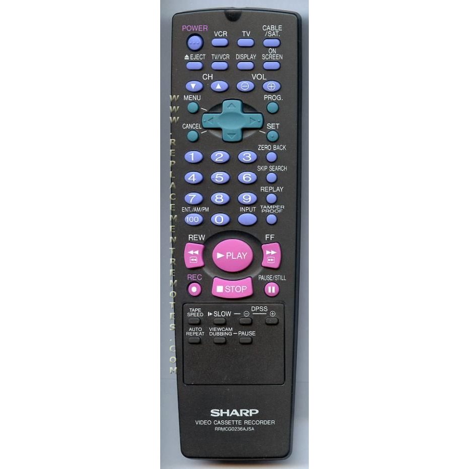 Télécommande pour magnétoscope Sharp RRMCG0236AJSA