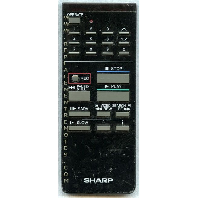 Sharp RRMCG0250GESA VCR Remote Control