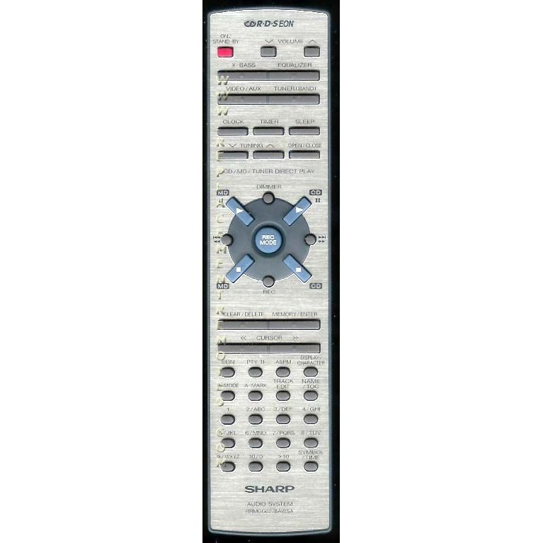 Control remoto de audio Sharp RRMCG0278AWSA