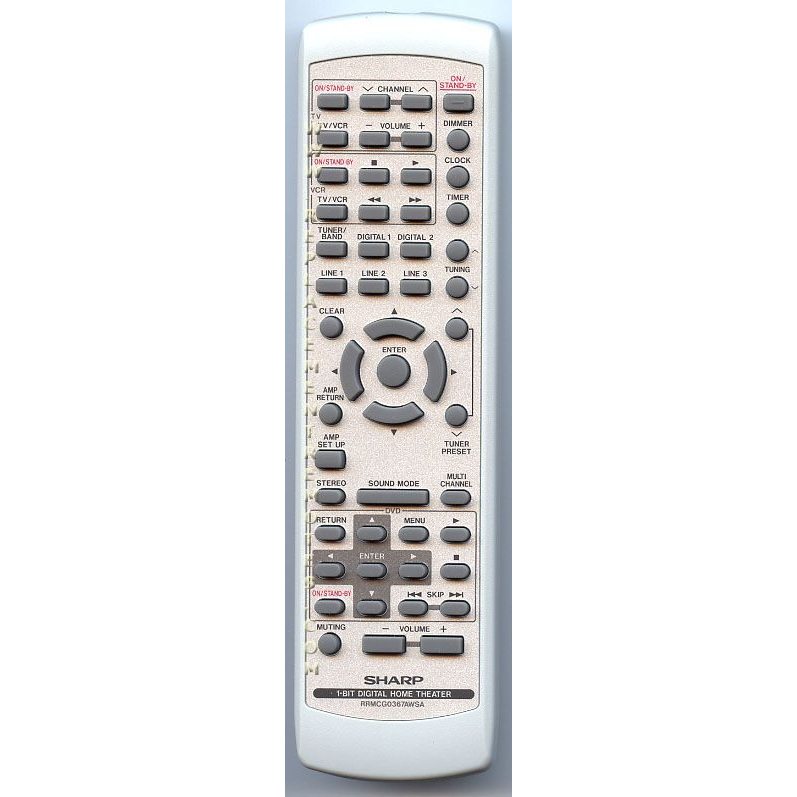 Sharp RRMCG0367AWSA Home Theater Remote Control