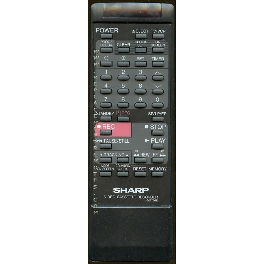 Sharp RRMCG0575GESA VCR Remote Control