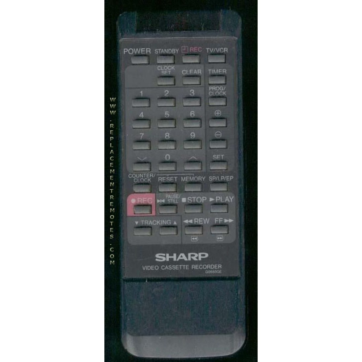 Control remoto para videograbadora Sharp RRMCG0685GESA