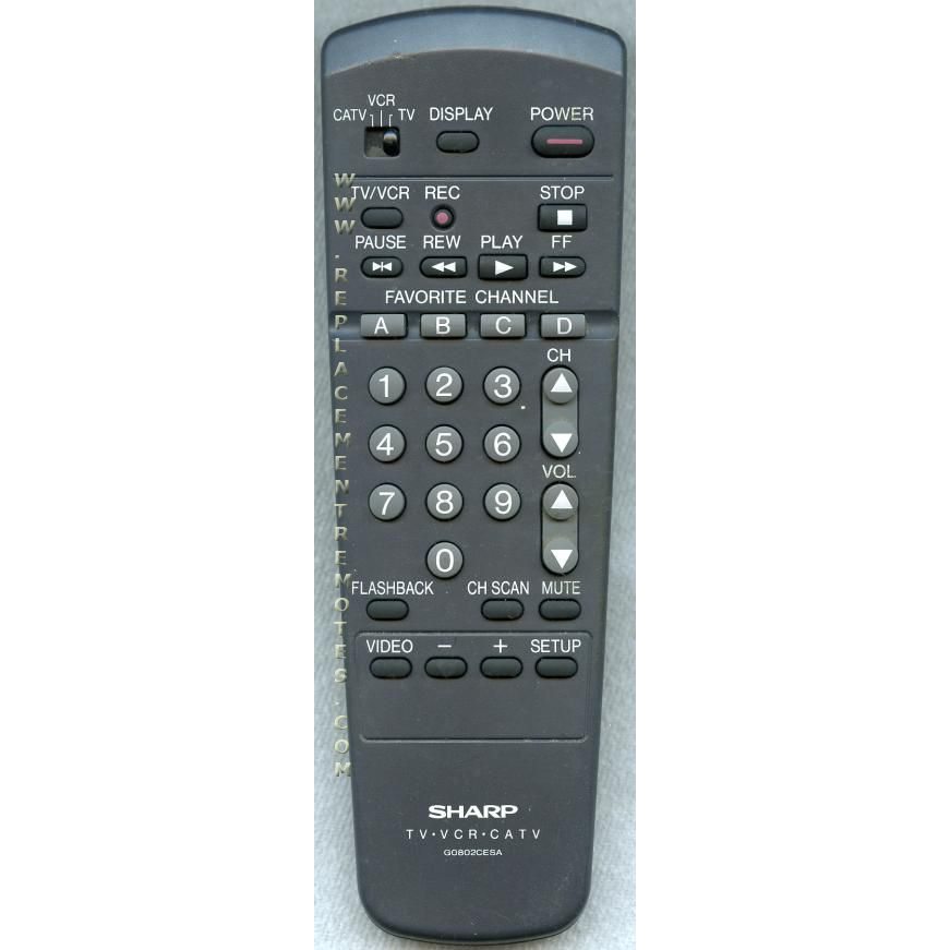 Sharp RRMCG0802CESA TV/VCR Remote Control