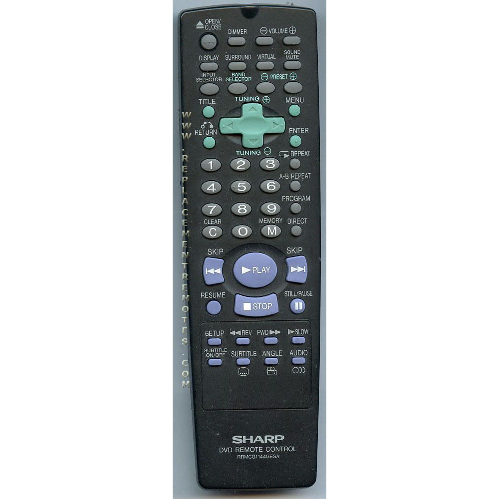 Sharp RRMCG1144GESA DVD Remote Control