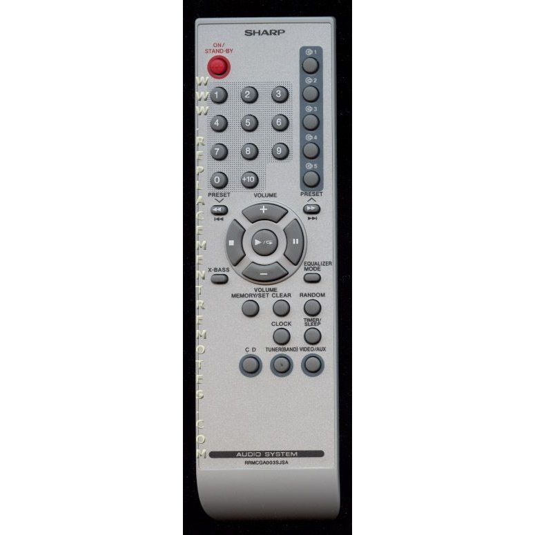 Control remoto de audio Sharp RRMCGA003SJSA