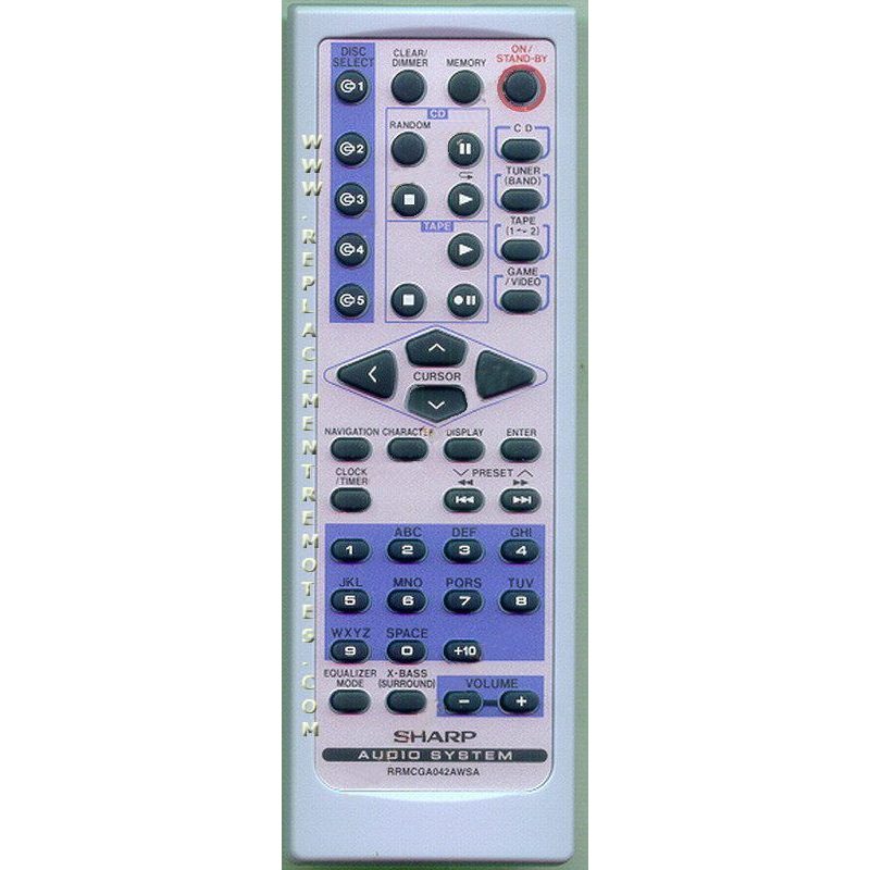 Télécommande audio Sharp RRMCGA042AWSA
