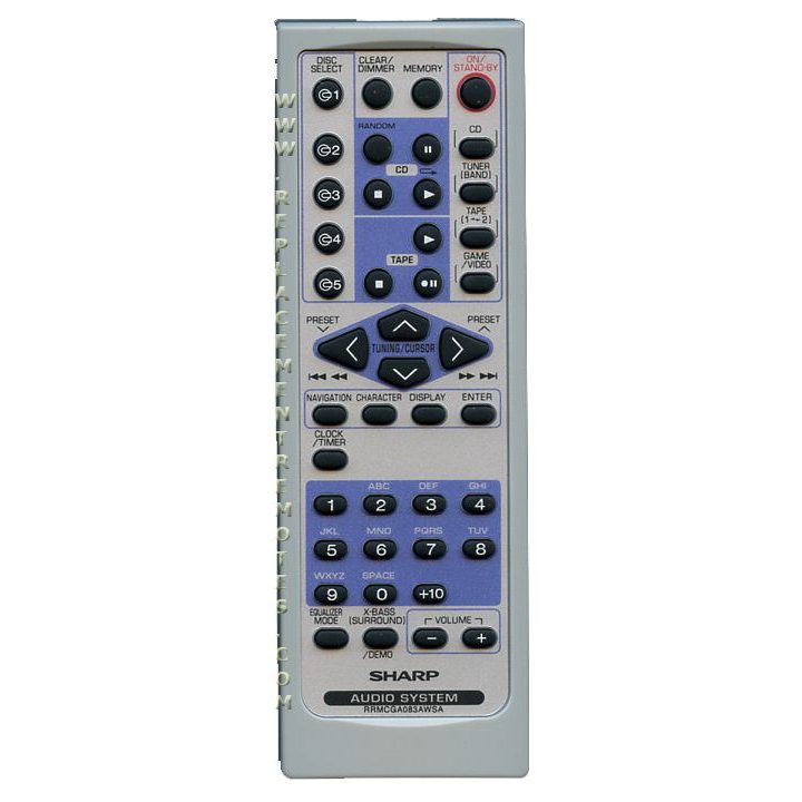 Control remoto de audio Sharp RRMCGA083AWSA