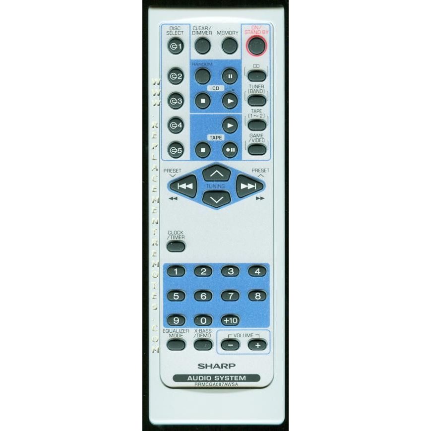 Télécommande audio Sharp RRMCGA087AWSA