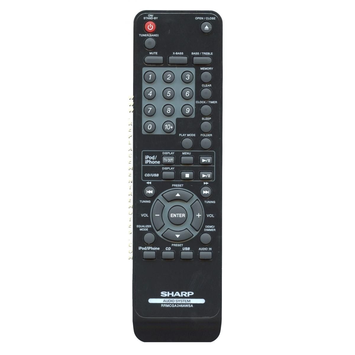 Télécommande audio Sharp RRMCGA246AWSA