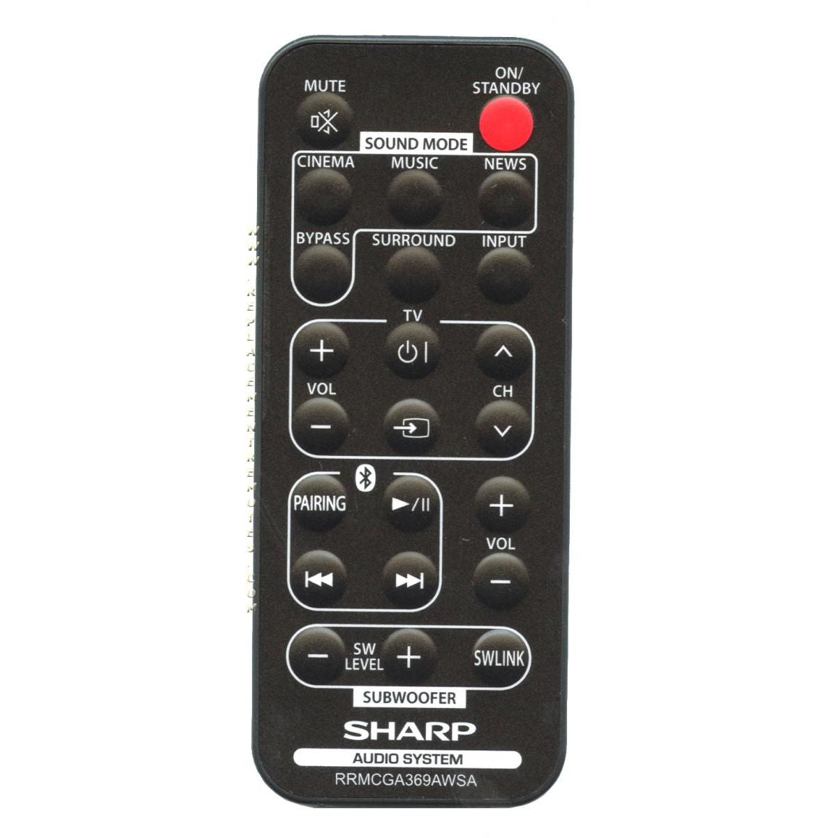 Control remoto de audio Sharp RRMCGA369AW02