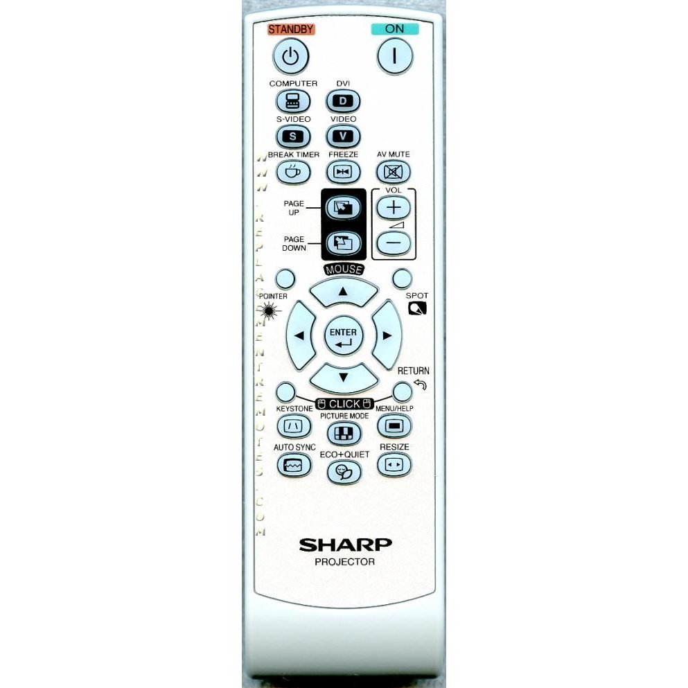 Télécommande pour projecteur Sharp RRMCGA581WJSA