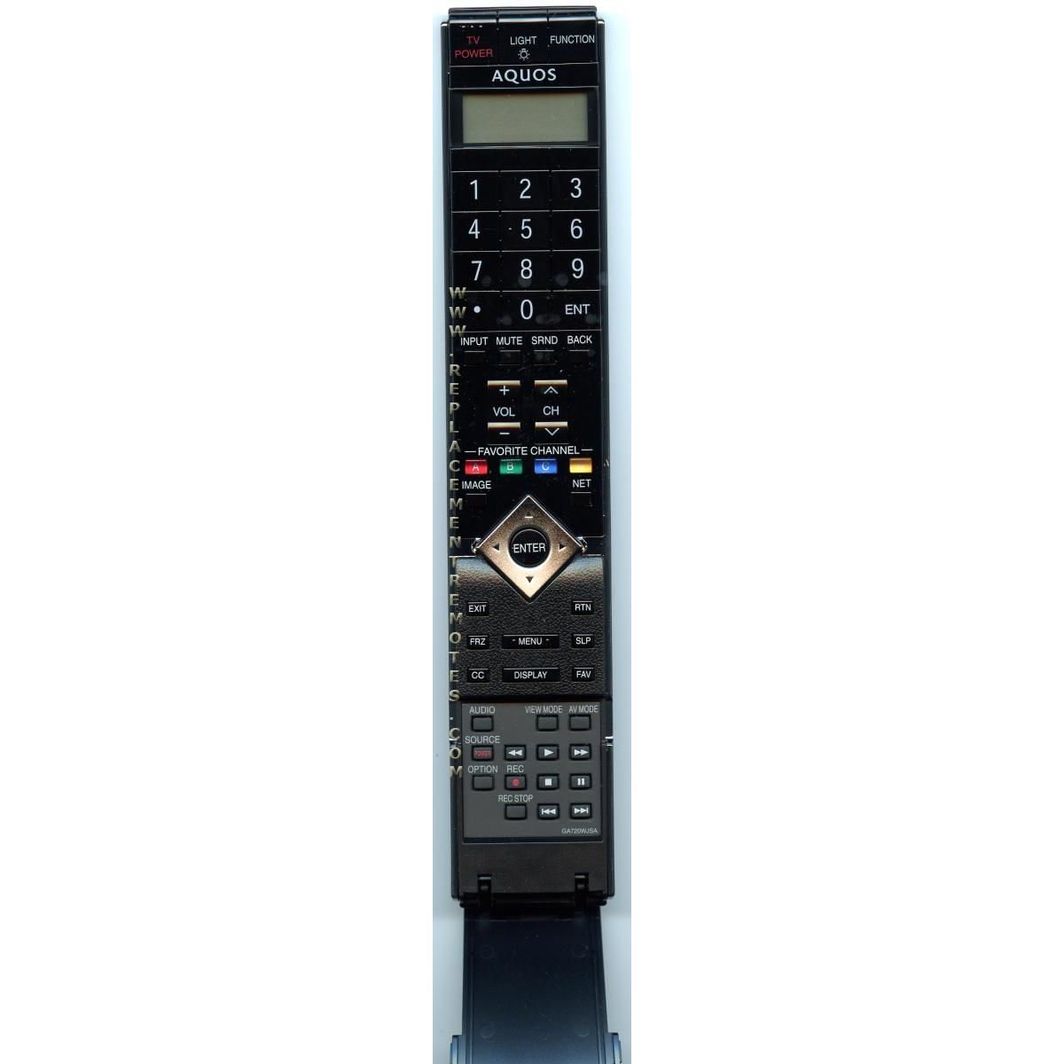 Control remoto para televisor Sharp RRMCGA720WJSA