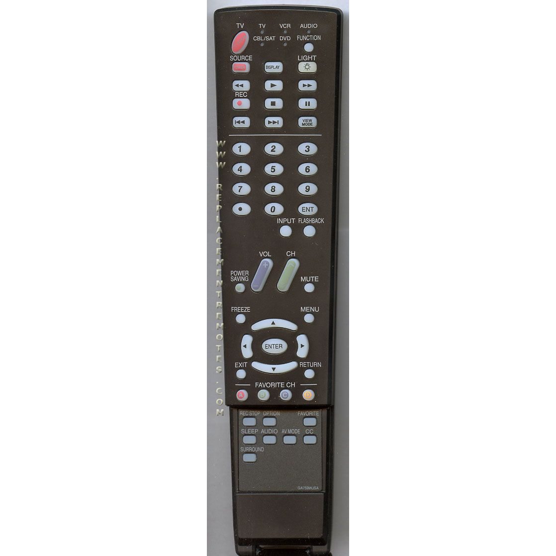 Control remoto de DVD Sharp RRMCGA759WJSA