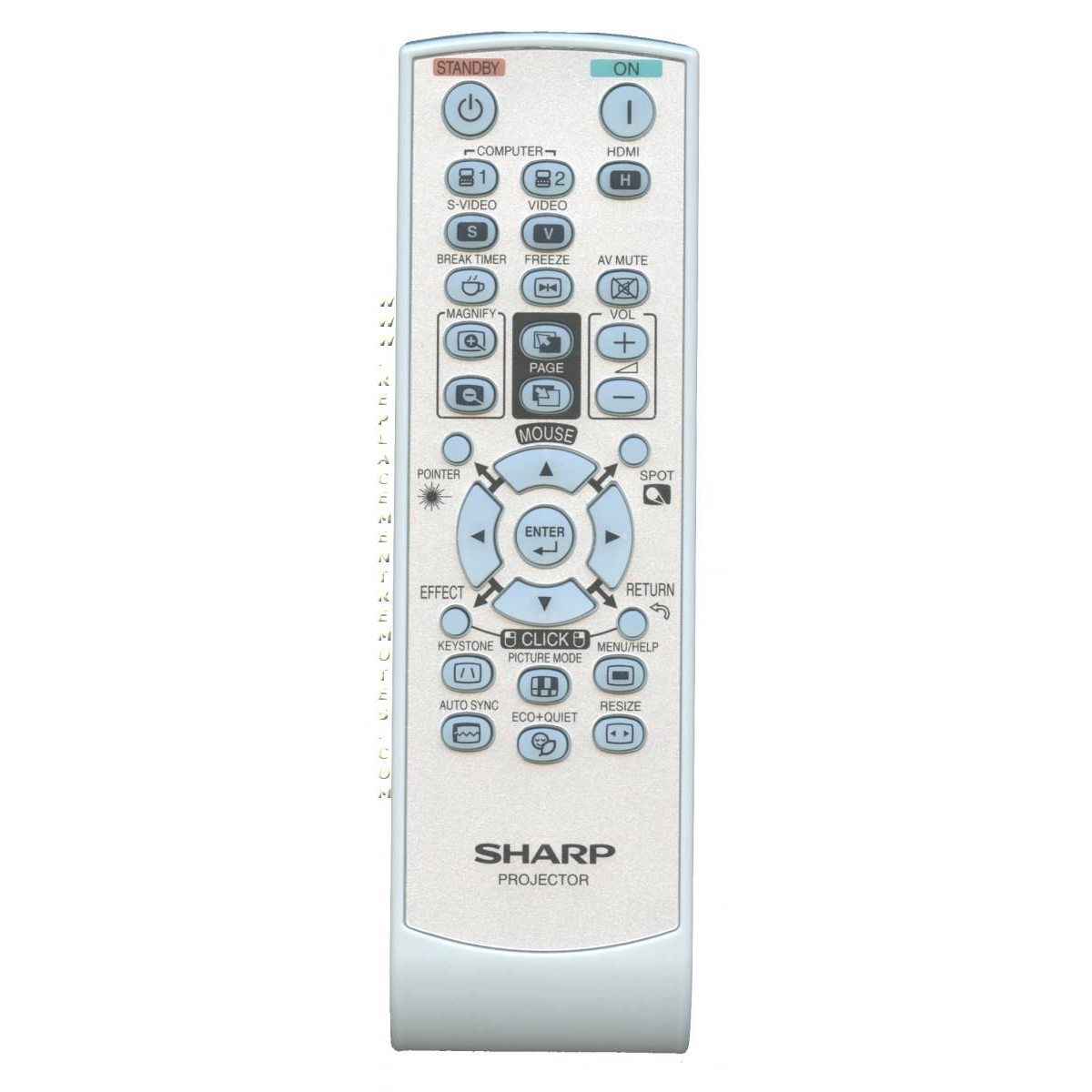 Control remoto del proyector Sharp RRMCGA761WJSA