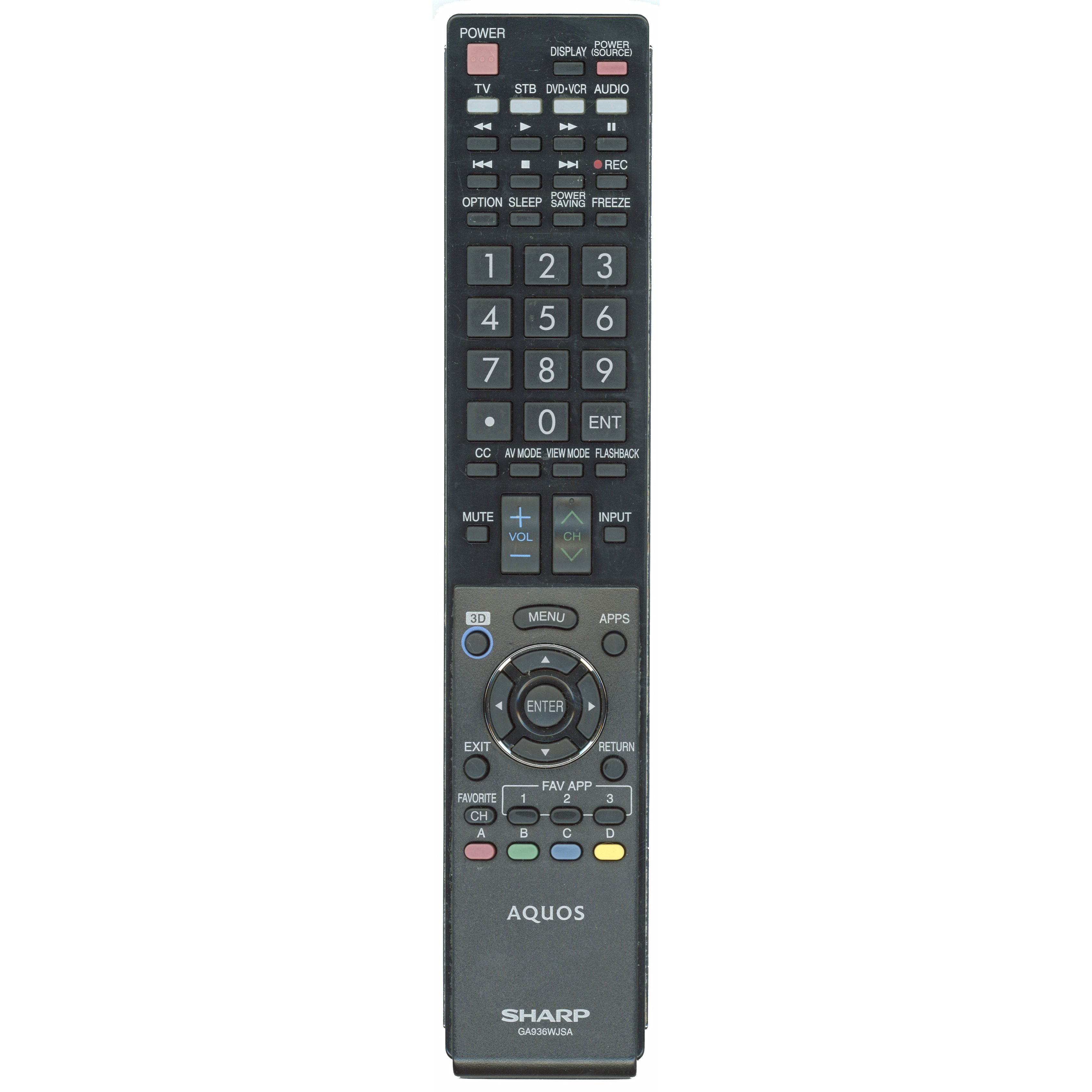 Télécommande pour téléviseur Sharp RRMCGA936WJSA