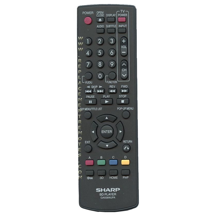 Télécommande Blu-ray Sharp RRMCGA938WJPA
