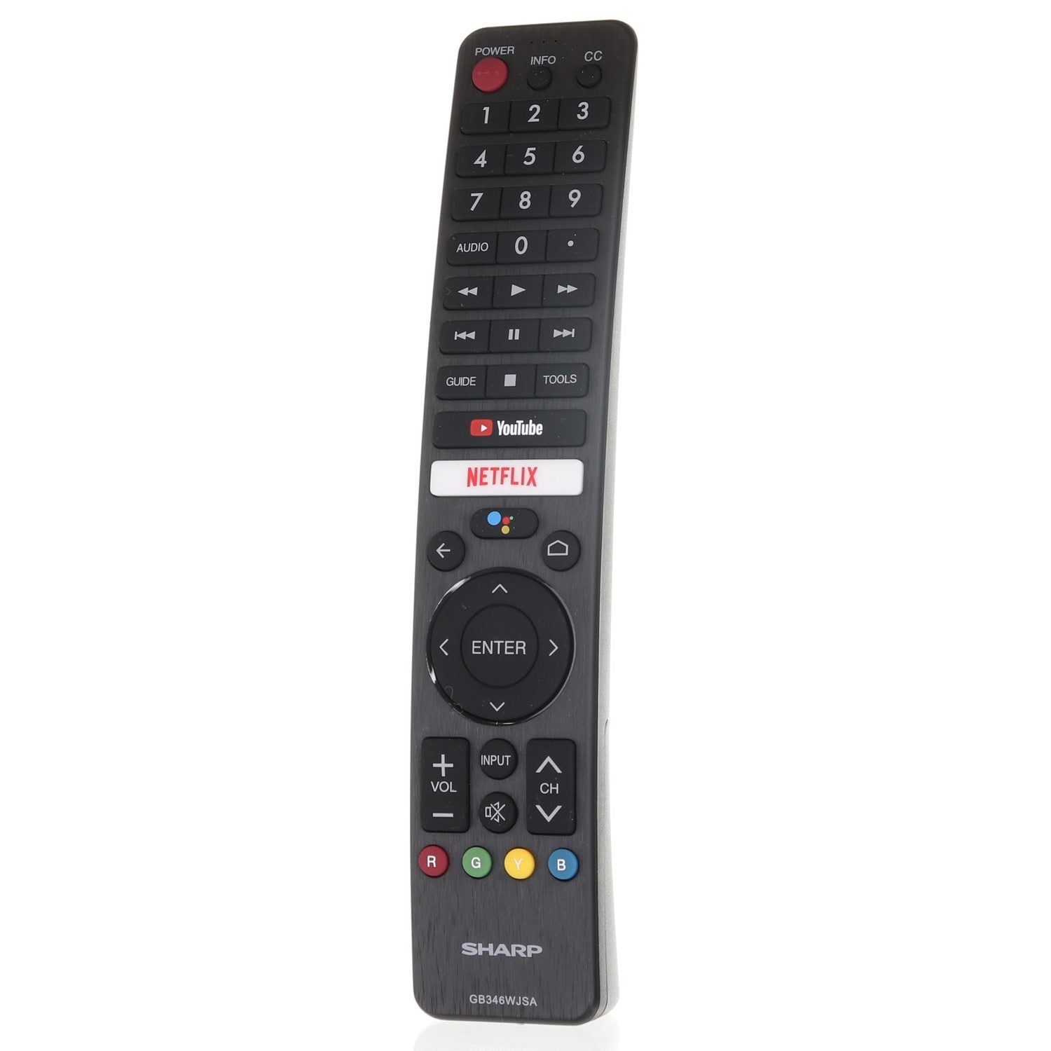 Control remoto para TV Sharp RRMCGB346WJSA con Asistente de Google