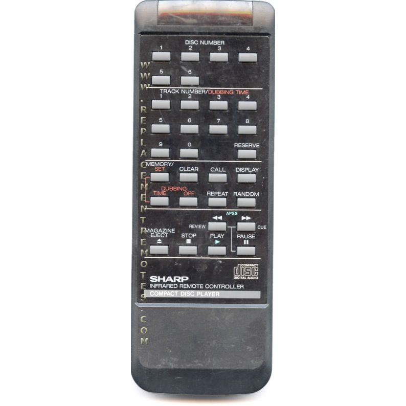 Sharp RRMCK0078AFZZ CD Remote Control