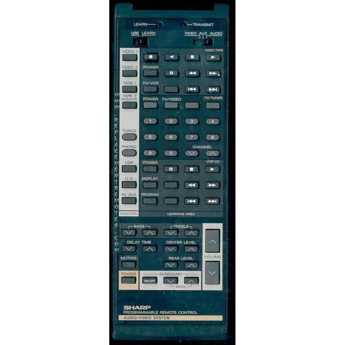 Sharp RRMCK0090AFSA Audio Remote Control