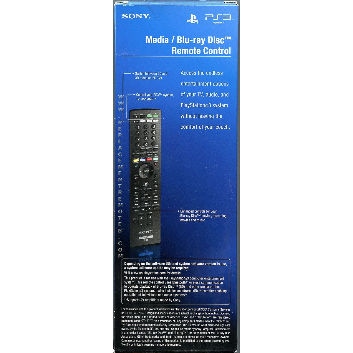 Control remoto Bluetooth para consola Sony PS3 BluRay