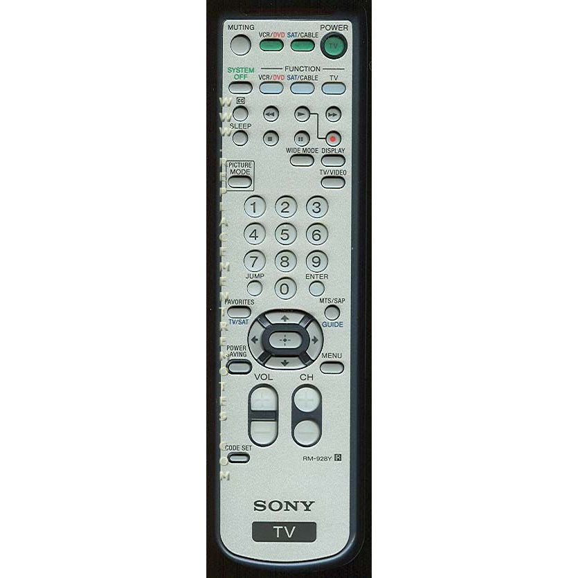 Sony RM-928Y TV Remote Control - RM928Y