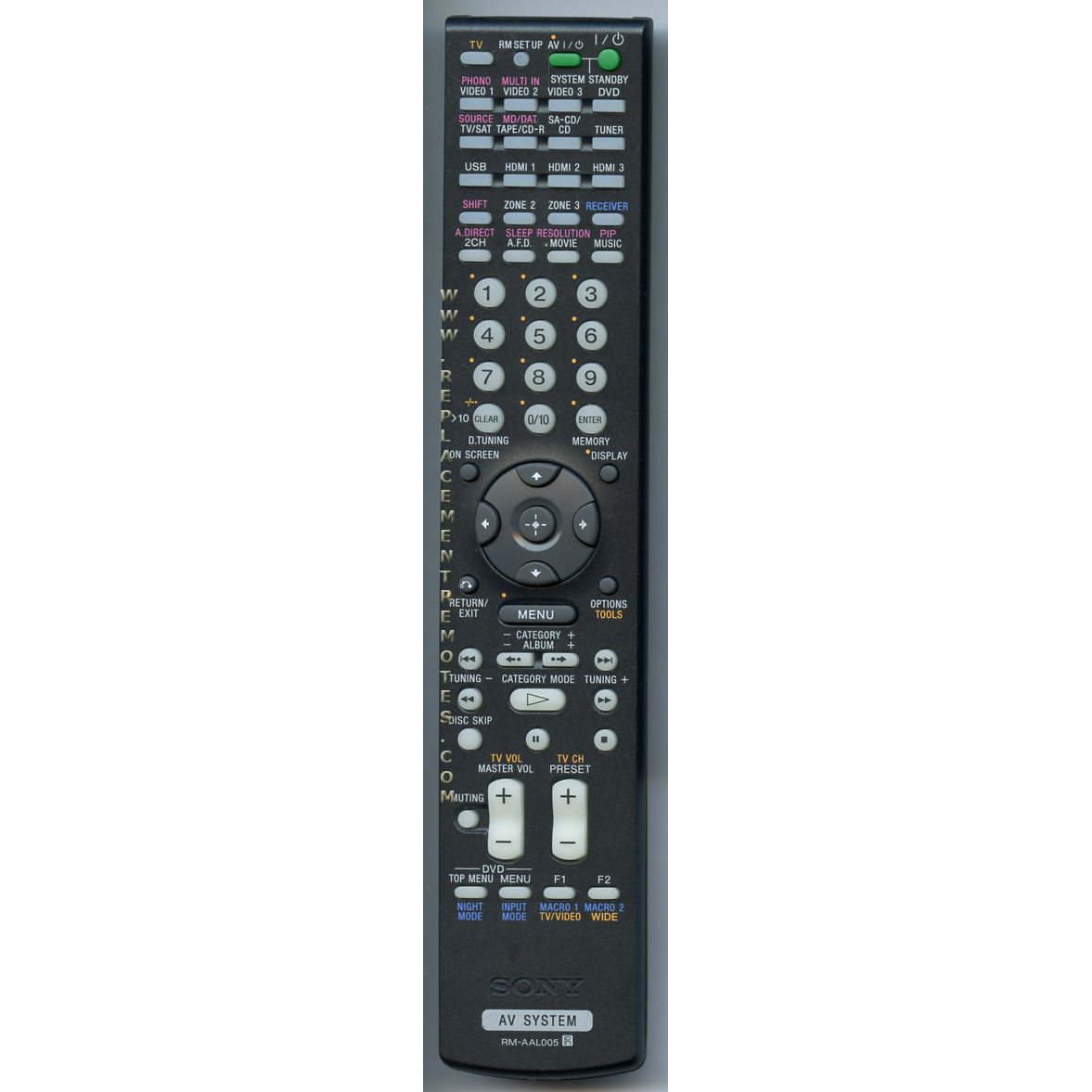 Sony RM-AAL005 Receiver Remote Control - RMAAL005