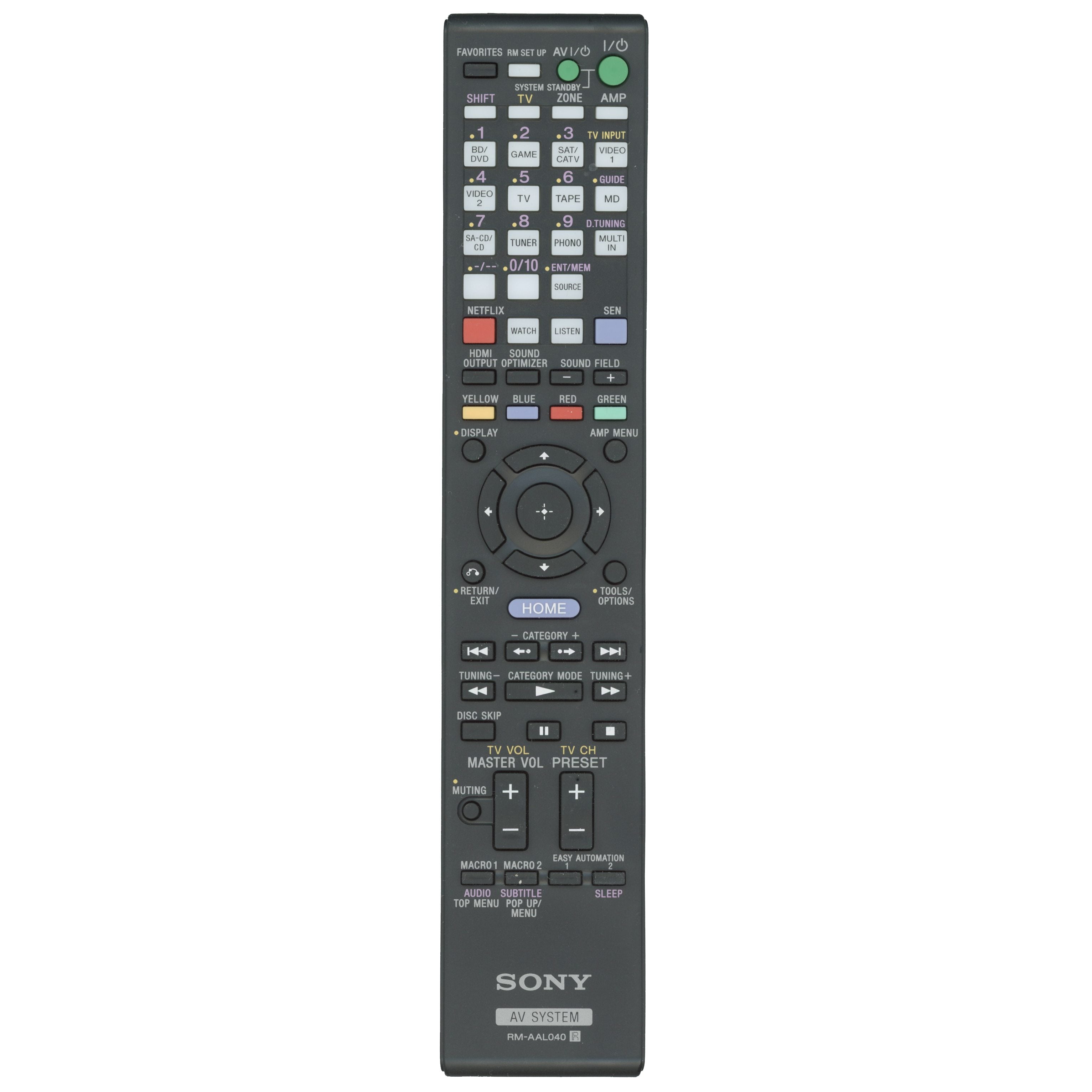 Sony RM-AAL040 Home Theater Remote Control - RMAAL040