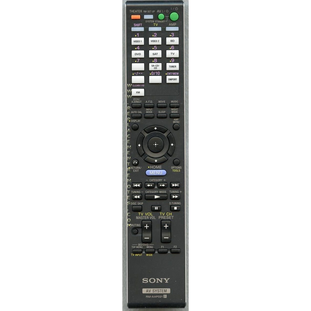 Sony RM-AAP021 Receiver Remote Control - RMAAP021