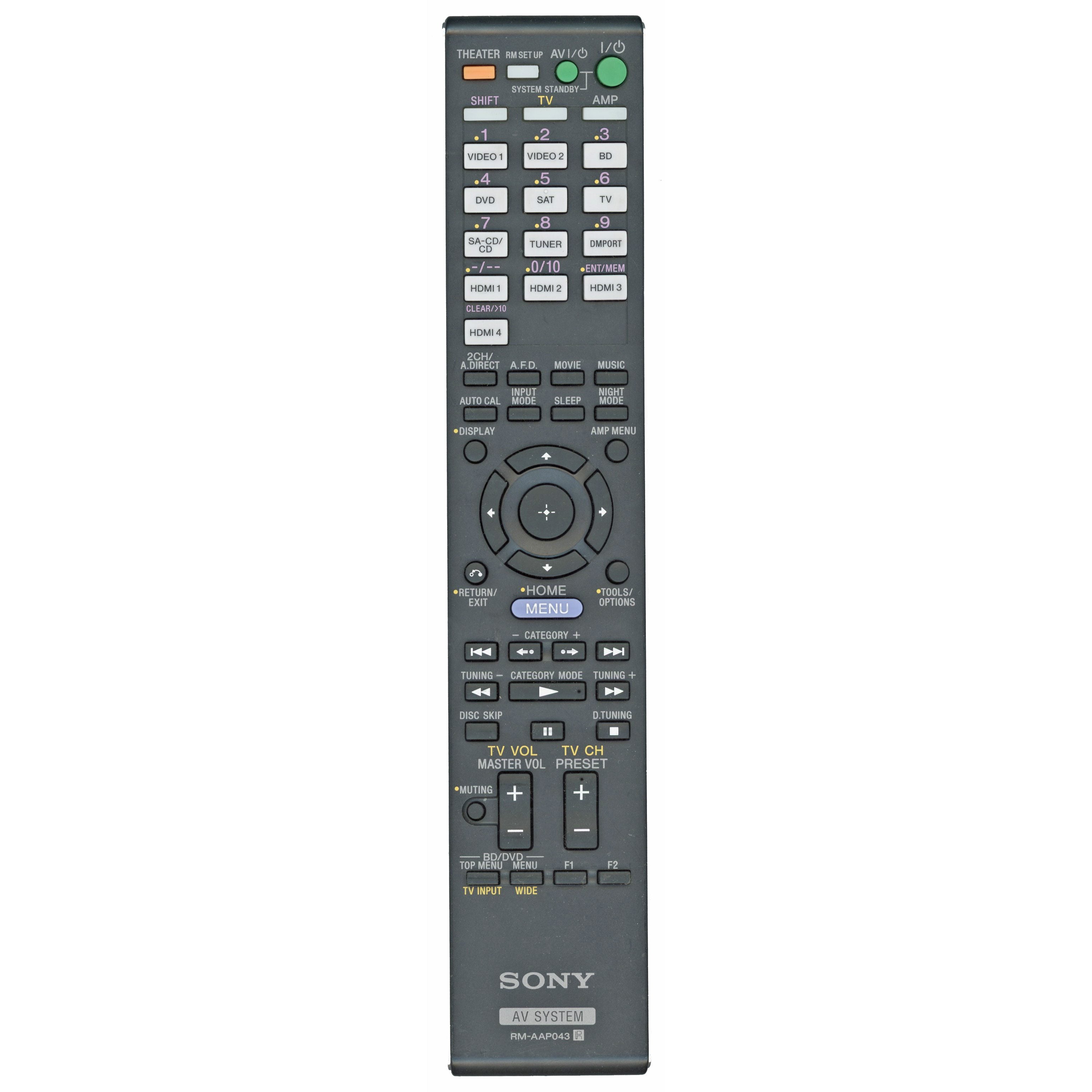 Sony RM-AAP043 Receiver Remote Control - RMAAP043