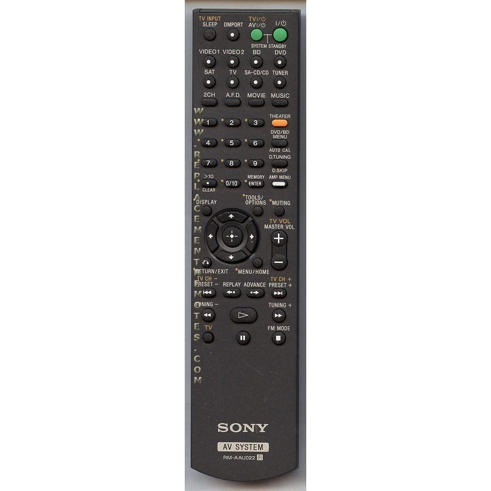 Sony RM-AAU022 Home Theater Remote Control - RMAAU022