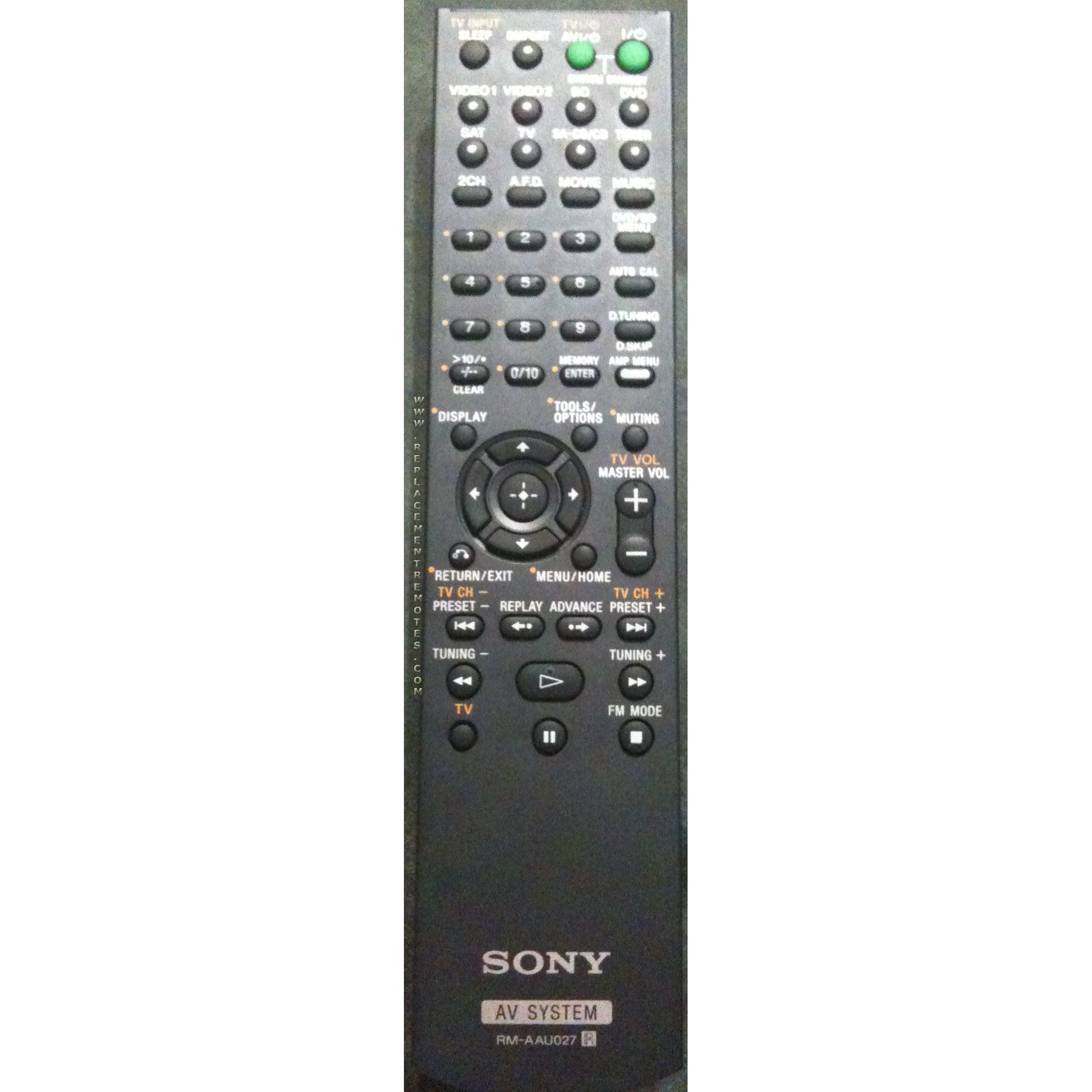Sony RM-AAU027 Home Theater Remote Control - RMAAU027