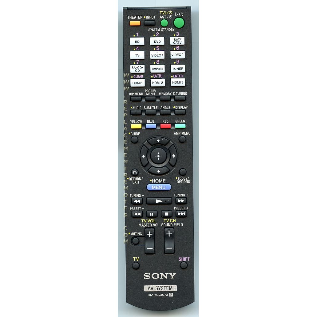 Sony RM-AAU073 A/V Receiver Home Theater System Remote Control - 148761311 - RMAAU073