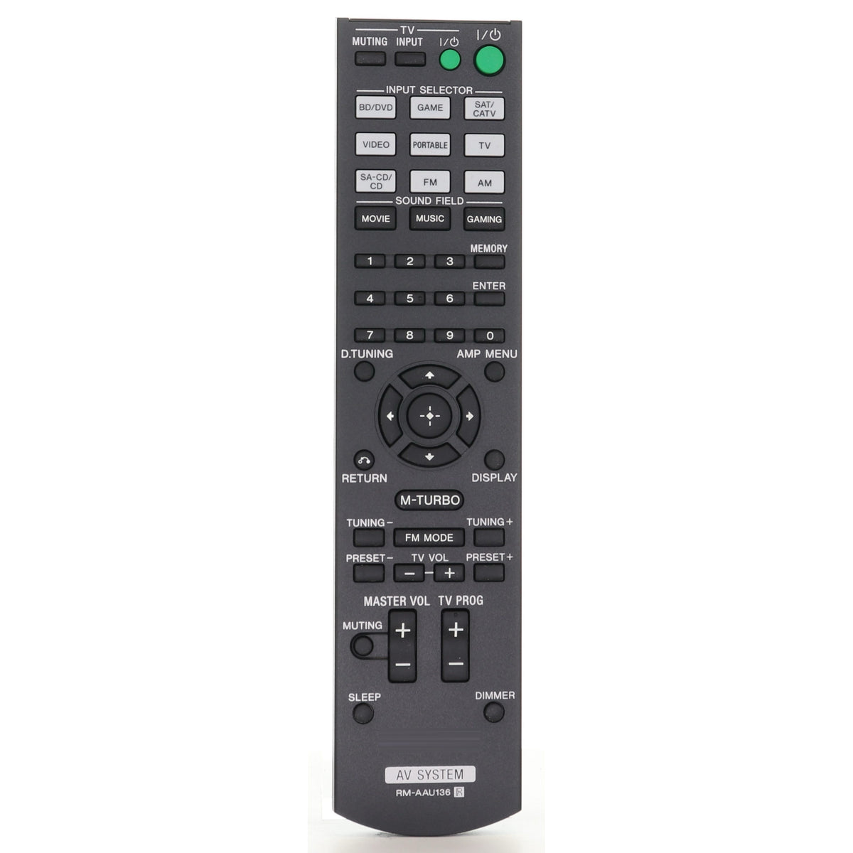 Sony RM-AAU136 Home Theatre System AV Receiver Remote Control - 149017