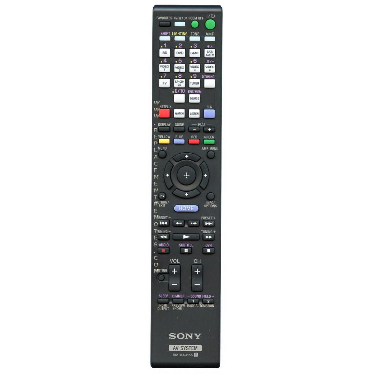 Sony RM-AAU155 Receiver Remote Control - RMAAU155