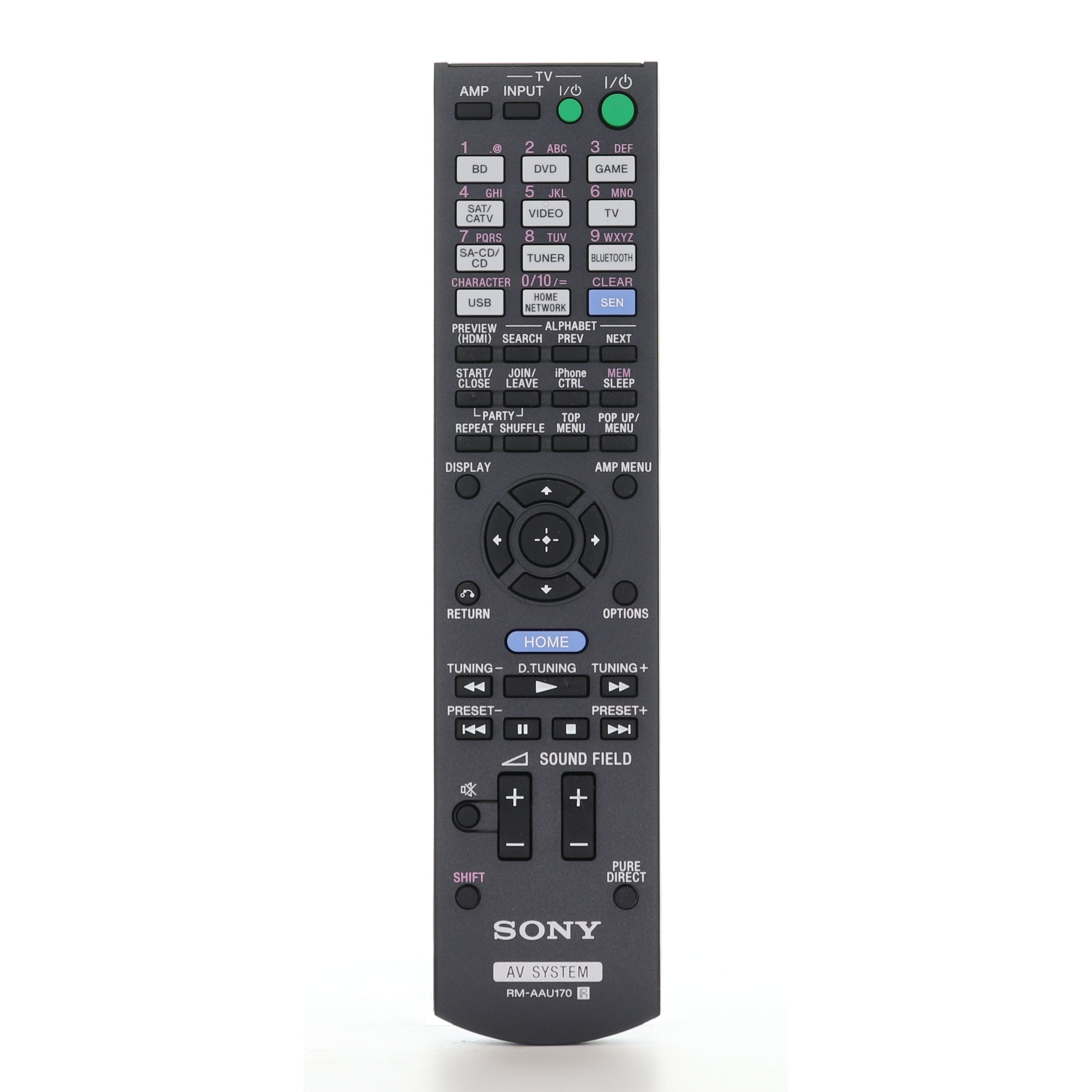 Control remoto para receptor AV multicanal Sony RMAAU170 - 149205111