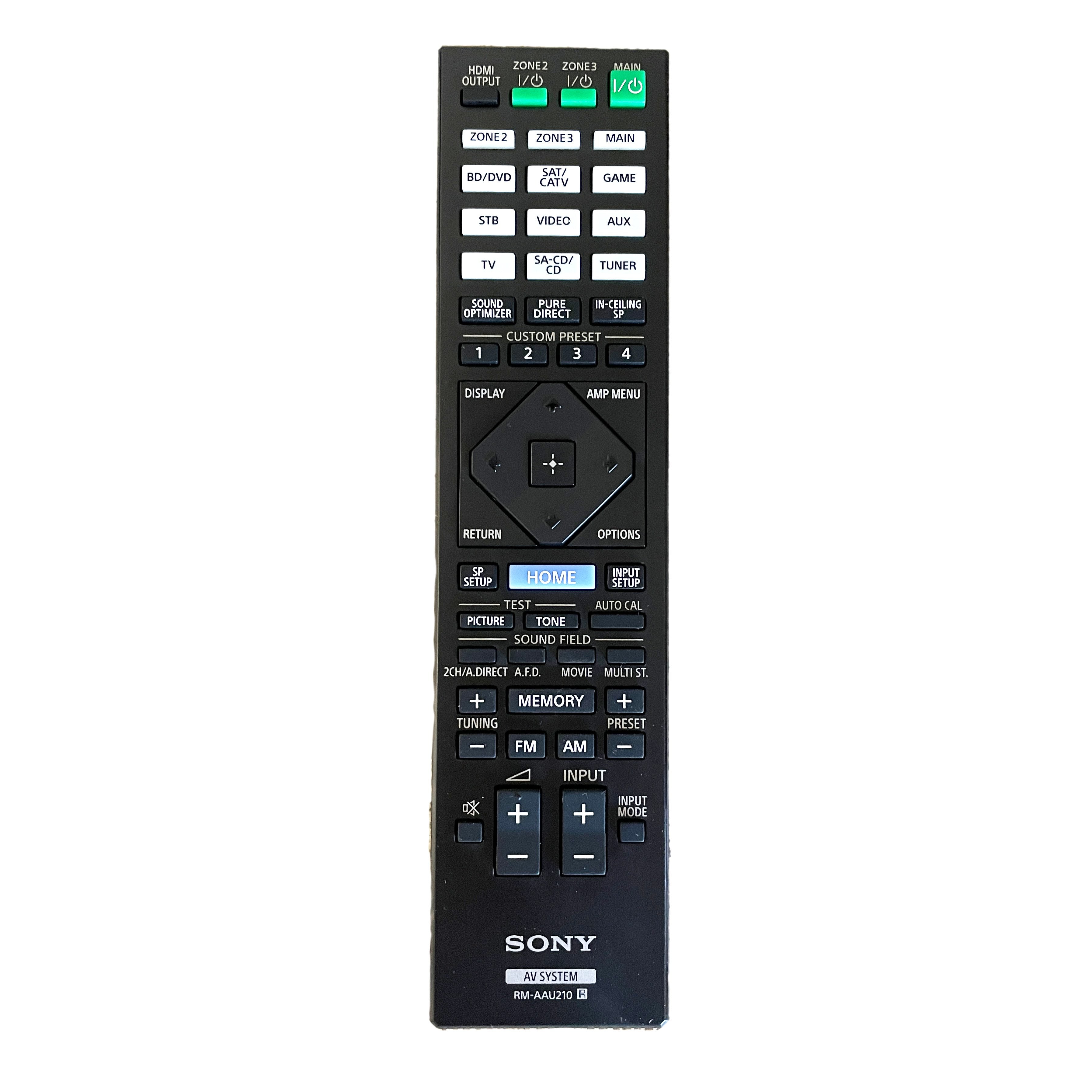 Control remoto del receptor A/V Sony RMAAU210 / 149284911