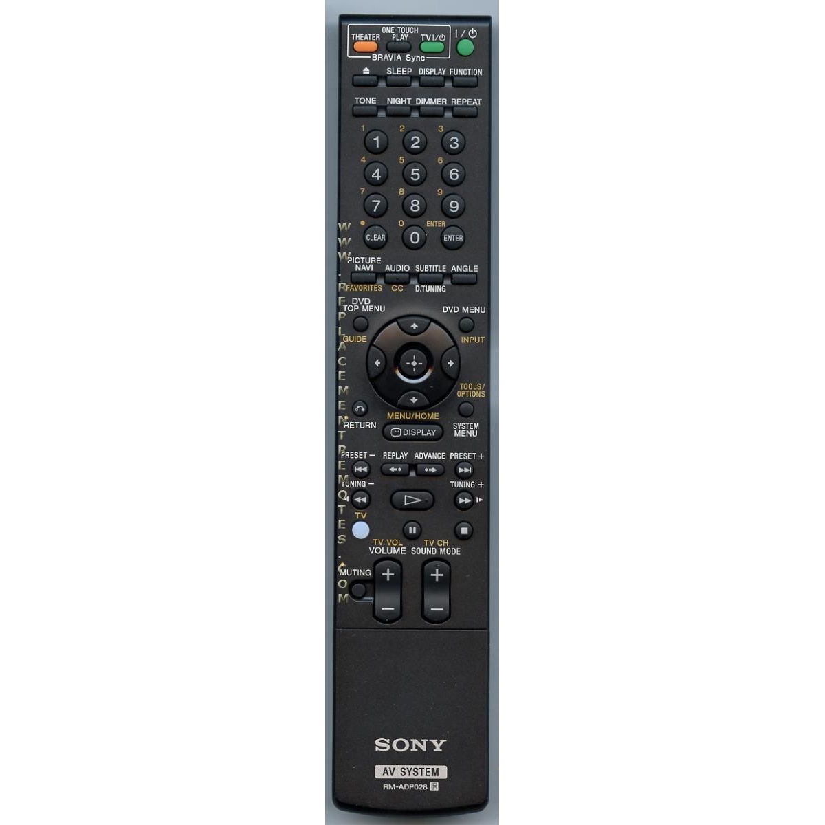 Sony RM-ADP028 Home Theater Remote Control - RMADP028