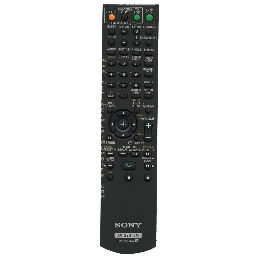 Sony RM-ADU047 Receiver Remote Control - RMADU047