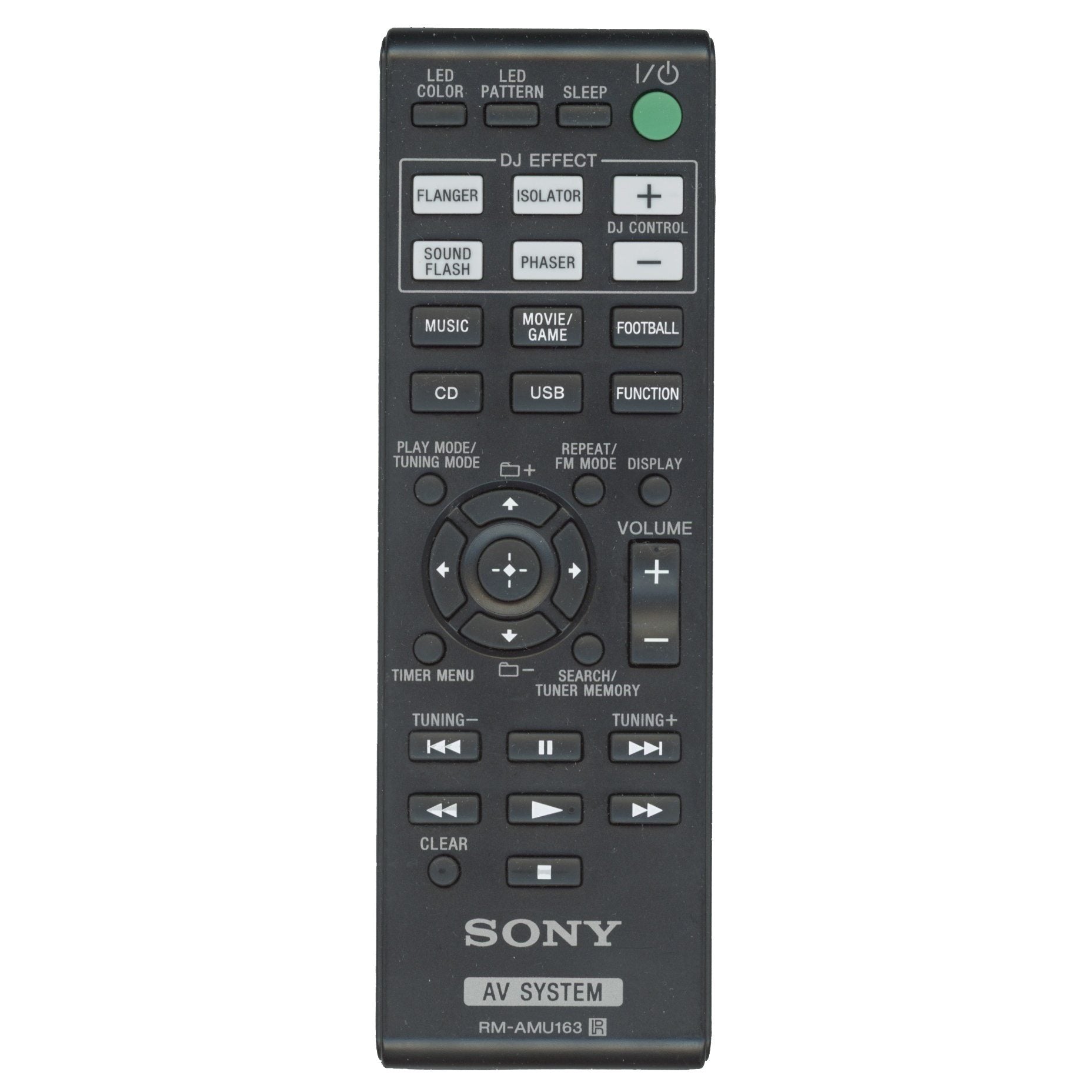 Sony RM-AMU163 Receiver Remote Control - RMAMU163