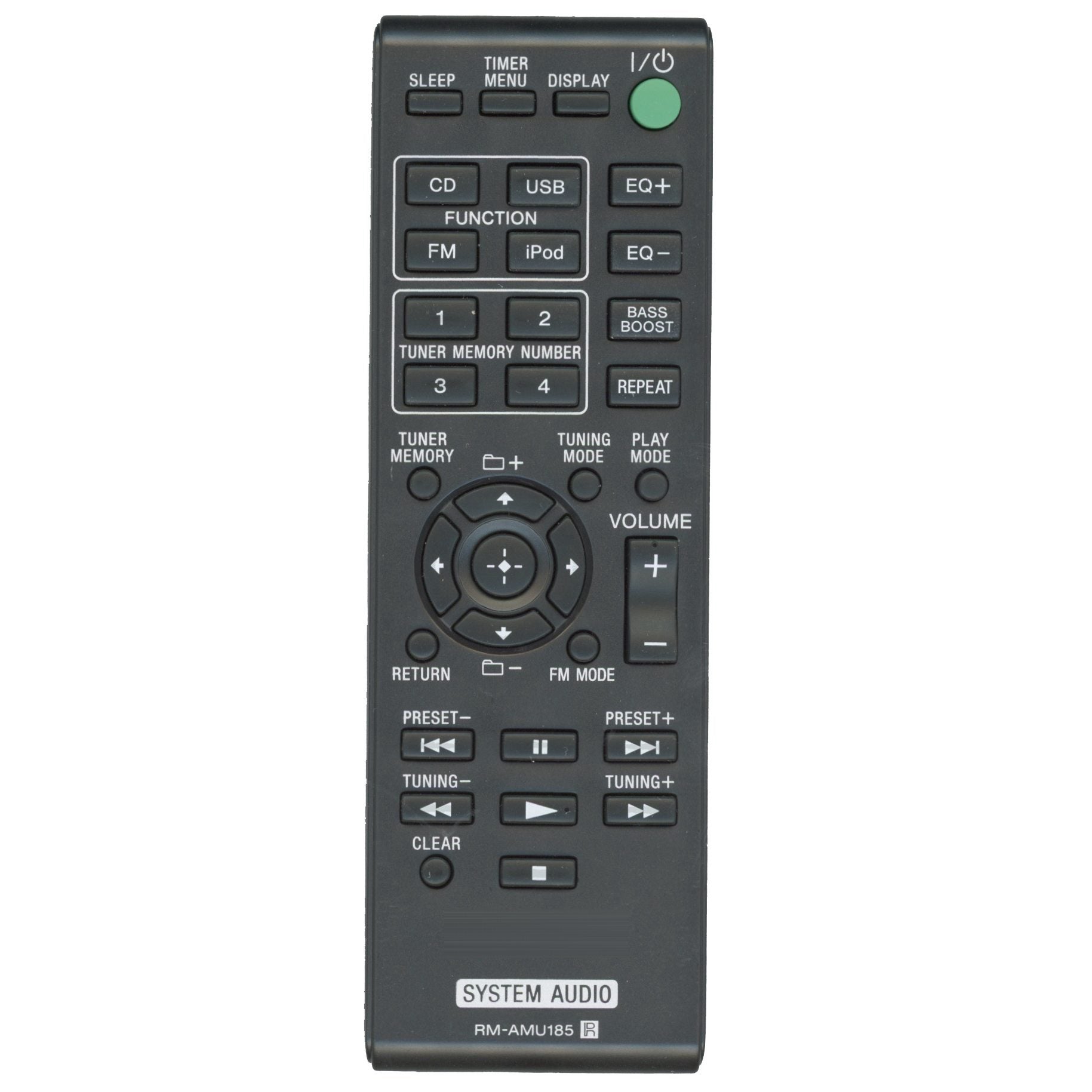 Sony RM-AMU185 Bookshelf System Audio Remote Control - A-1970-520-A