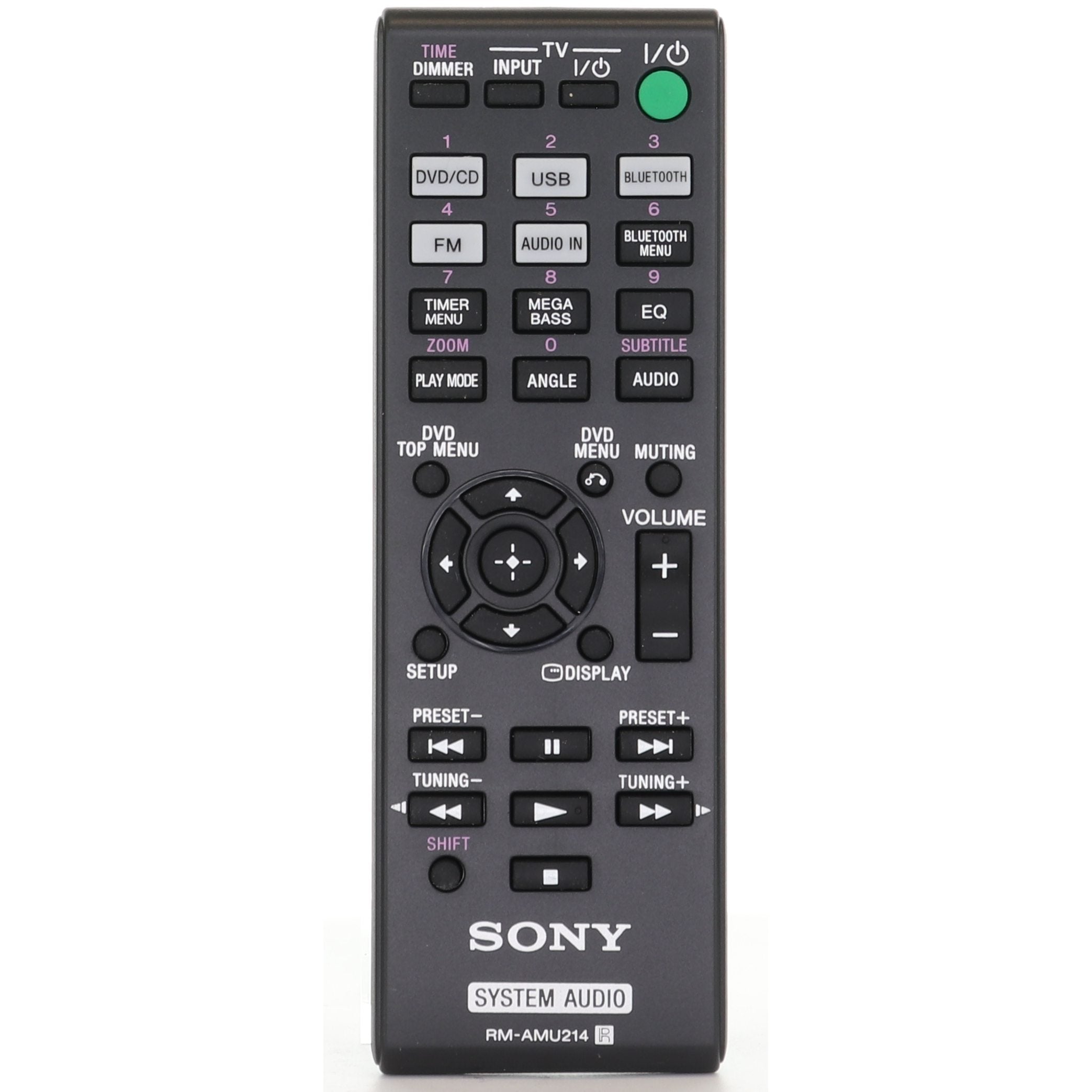 Sony RM-AMU214 Home Audio System Remote Control - A2060834A - RMAMU214